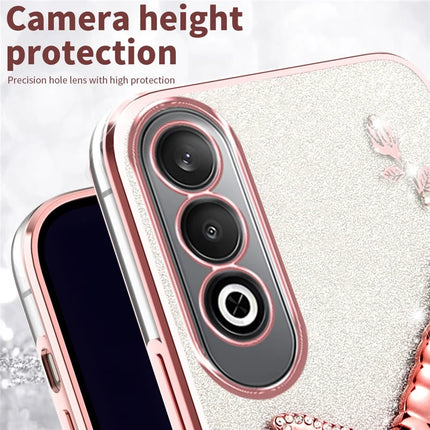 KADEM For OnePlus Nord CE4 5G Case Dragonfly Kickstand TPU Flowers Glitter Phone Cover