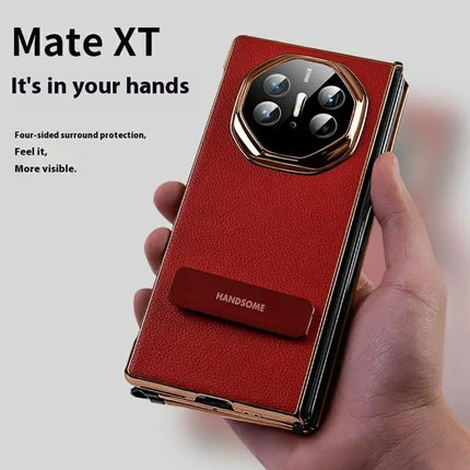 For Huawei Mate XT Ultimate Phone Case Kickstand Leather+PC Mobile Cover