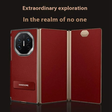 For Huawei Mate XT Ultimate Case Kickstand PU Leather+PC Phone Back Cover