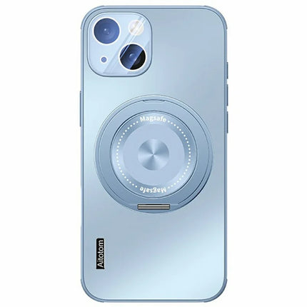 For iPhone 14 Case Compatible with MagSafe Kickstand TPU+PC Heat Dissipation Phone Cover - Blue
