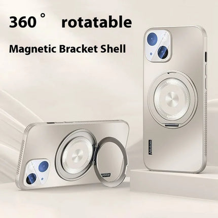 For iPhone 14 Case Compatible with MagSafe Kickstand TPU+PC Heat Dissipation Phone Cover