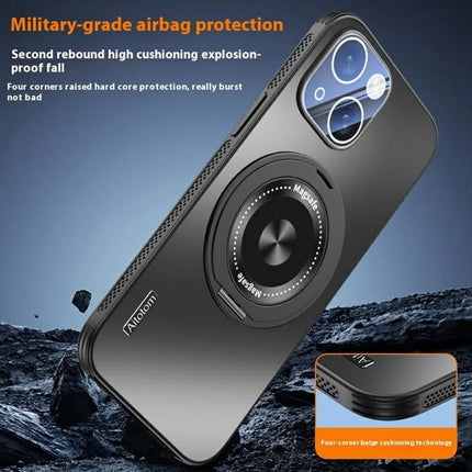 For iPhone 14 Case Compatible with MagSafe Kickstand TPU+PC Heat Dissipation Phone Cover