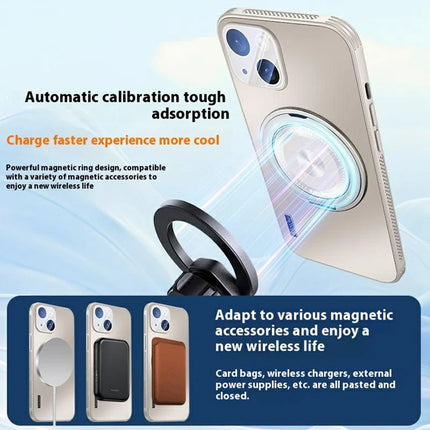 For iPhone 14 Case Compatible with MagSafe Kickstand TPU+PC Heat Dissipation Phone Cover
