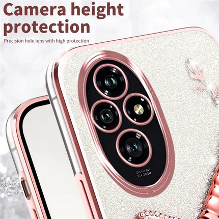 KADEM For Honor 200 5G Case Dragonfly Kickstand TPU Flowers Glitter Phone Cover