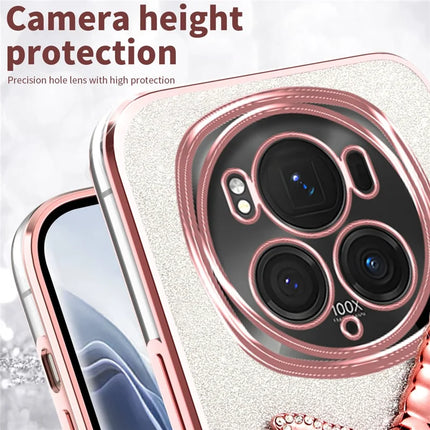 KADEM For Honor Magic6 Pro 5G Case Dragonfly Kickstand TPU Flowers Glitter Phone Cover