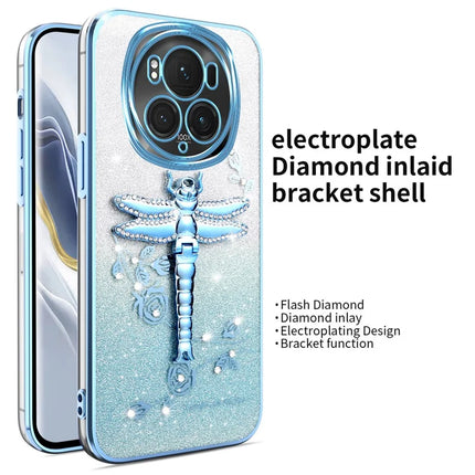 KADEM For Honor Magic6 Pro 5G Case Dragonfly Kickstand TPU Flowers Glitter Phone Cover