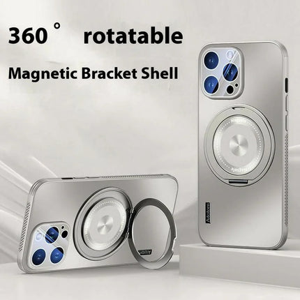 For iPhone 16 Pro Case Compatible with MagSafe Kickstand TPU+PC Heat Dissipation Phone Cover