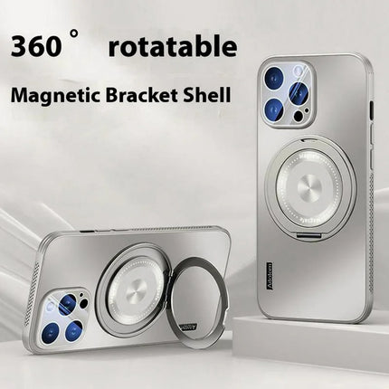 For iPhone 16 Pro Max Case Compatible with MagSafe Kickstand TPU+PC Heat Dissipation Phone Cover