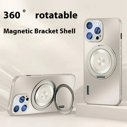 For iPhone 16 Pro Max Case Compatible with MagSafe Kickstand TPU+PC Heat Dissipation Phone Cover