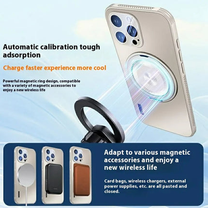 For iPhone 16 Pro Max Case Compatible with MagSafe Kickstand TPU+PC Heat Dissipation Phone Cover