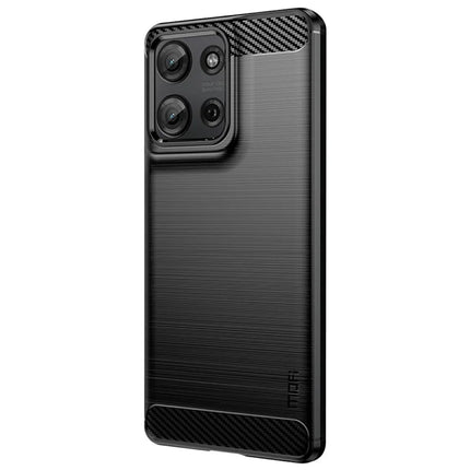 MOFI JK TPU Series-1 For Motorola Moto G75 5G Case Carbon Fiber Texture TPU Soft Phone Cover