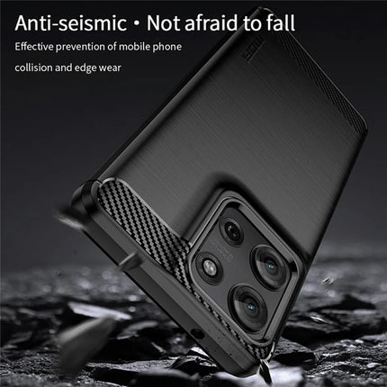 MOFI JK TPU Series-1 For Motorola Moto G75 5G Case Carbon Fiber Texture TPU Soft Phone Cover