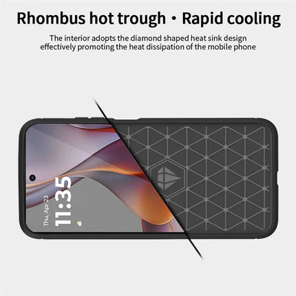 MOFI JK TPU Series-1 For Motorola Moto G75 5G Case Carbon Fiber Texture TPU Soft Phone Cover