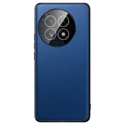 For OnePlus 13 Case Ultra Thin Leather Back Phone Cover with Camera Lens Protector - Blue