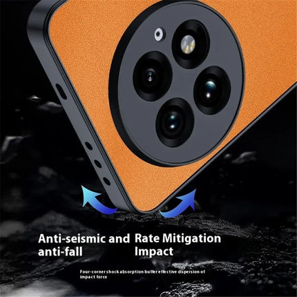 For OnePlus 13 Case PU Leather Coated PC+TPU Anti-Drop Phone Cover