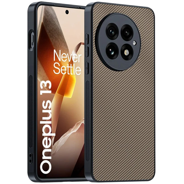 For OnePlus 13 Case Carbon Fiber Texture Ultra Slim PC Phone Cover - Carbon Fiber