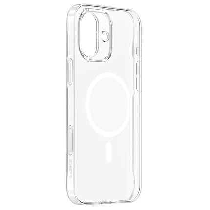 BASEUS Crystal Series For iPhone 16 Clear Case PC+TPU Cover Compatible with MagSafe (Touch Button Version)