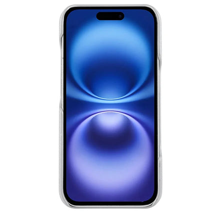 For iPhone 16 Plus Case with Card Holder, Shoulder Strap PC+TPU Ring Kickstand Phone Back Cover