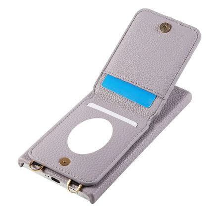 For Samsung Galaxy S23 Ultra Case with Card Holder, Shoulder Strap PC+TPU Ring Kickstand Phone Back Cover