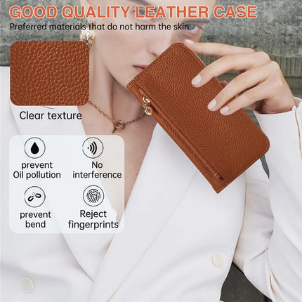 For Samsung Galaxy S23 Ultra Wallet Phone Case Shockproof TPU+PU Leather Flip Cover with Mirror, Strap
