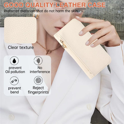 For Samsung Galaxy A54 5G Wallet Phone Case Shockproof TPU+PU Leather Flip Cover with Mirror, Strap