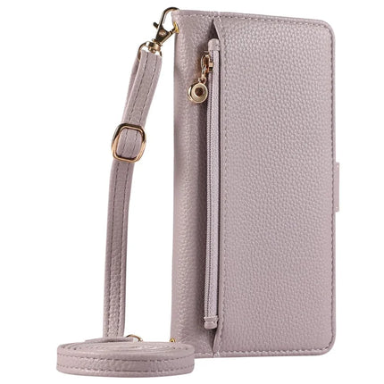 For Google Pixel 8 Pro Wallet Phone Case Shockproof TPU+PU Leather Flip Cover with Mirror, Strap
