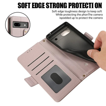 For Google Pixel 7a Leather Case with Card Holder, Straps, Shockproof Wallet Phone Cover