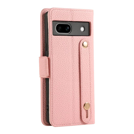 For Google Pixel 7a Leather Case with Card Holder, Straps, Shockproof Wallet Phone Cover