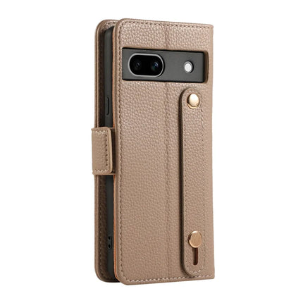 For Google Pixel 7a Leather Case with Card Holder, Straps, Shockproof Wallet Phone Cover