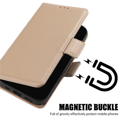 For iPhone 16 Plus Leather Case with Card Holder, Straps, Shockproof Wallet Phone Cover
