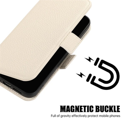For iPhone 16 Pro Leather Case with Card Holder, Straps, Shockproof Wallet Phone Cover