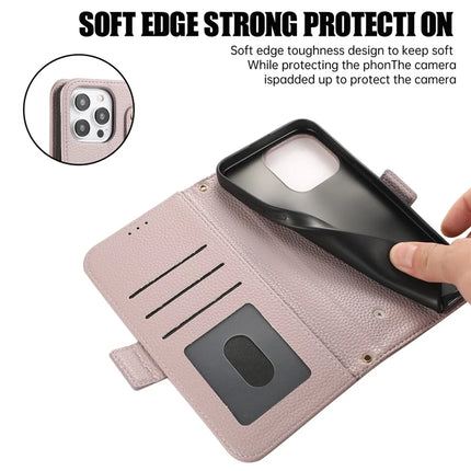 For iPhone 16 Pro Max Leather Case with Card Holder, Straps, Shockproof Wallet Phone Cover