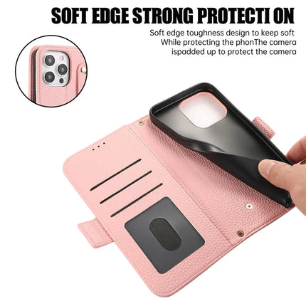 For iPhone 16 Pro Max Leather Case with Card Holder, Straps, Shockproof Wallet Phone Cover