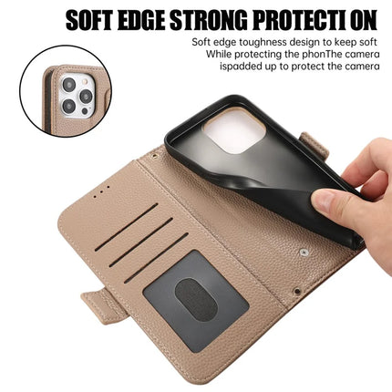 For iPhone 16 Pro Max Leather Case with Card Holder, Straps, Shockproof Wallet Phone Cover