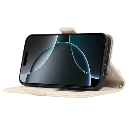 For iPhone 16 Pro Max Leather Case with Card Holder, Straps, Shockproof Wallet Phone Cover