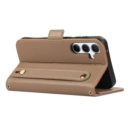 For Samsung Galaxy A54 5G Leather Case with Card Holder, Straps, Shockproof Wallet Phone Cover