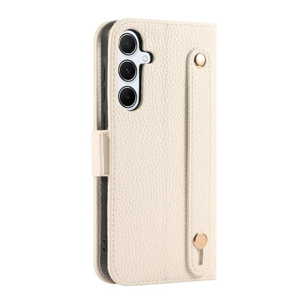 For Samsung Galaxy A54 5G Leather Case with Card Holder, Straps, Shockproof Wallet Phone Cover