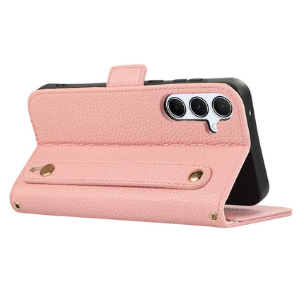 For Samsung Galaxy A54 5G Leather Case with Card Holder, Straps, Shockproof Wallet Phone Cover