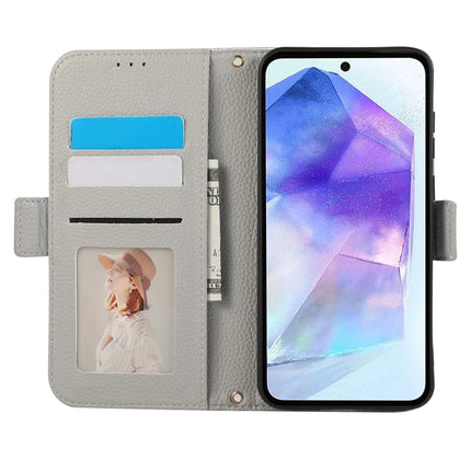 For Samsung Galaxy A35 5G Leather Case with Card Holder, Straps, Shockproof Wallet Phone Cover