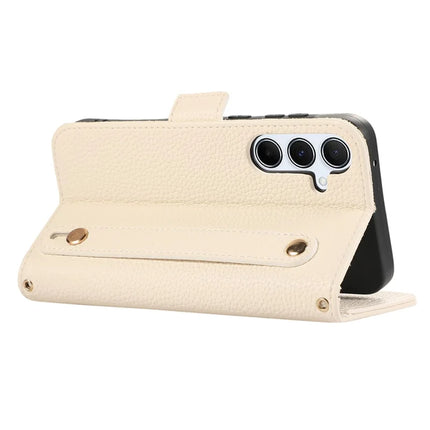 For Samsung Galaxy A35 5G Leather Case with Card Holder, Straps, Shockproof Wallet Phone Cover