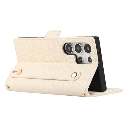 For Samsung Galaxy S23 Ultra Leather Case with Card Holder, Straps, Shockproof Wallet Phone Cover