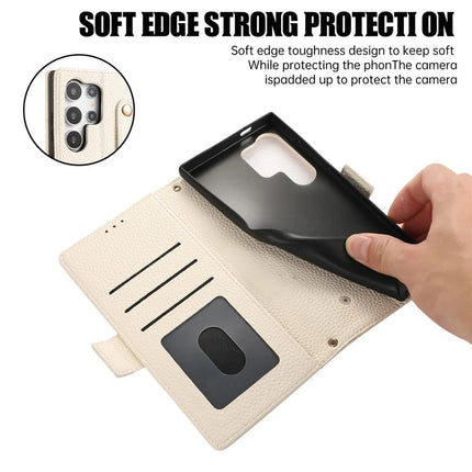 For Samsung Galaxy S23 Ultra Leather Case with Card Holder, Straps, Shockproof Wallet Phone Cover