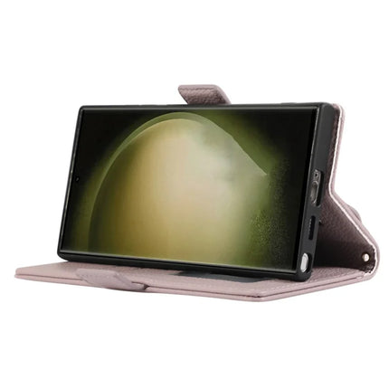 For Samsung Galaxy S23 Ultra Leather Case with Card Holder, Straps, Shockproof Wallet Phone Cover