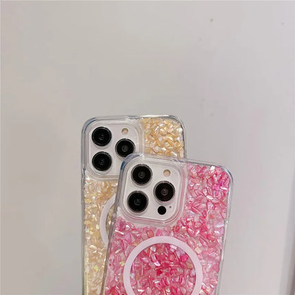 For iPhone 16 Pro Max Case Compatible with MagSafe Epoxy PC+TPU Shockproof Phone Cover