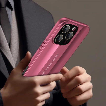 For iPhone 16 Pro Max Case Hard PC Phone Back Cover Built-In Glass Lens Film Full Protection