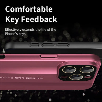 For iPhone 16 Pro Max Case Hard PC Phone Back Cover Built-In Glass Lens Film Full Protection