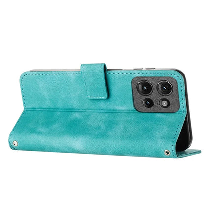 For Motorola Edge 50 5G Case Handbag Imprinted Triangle Leather Phone Cover