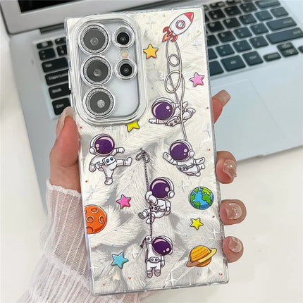 For Samsung Galaxy S23 Ultra Case IMD Cartoon PC+TPU Protective Mobile Cover with Glass Lens Film - MK4