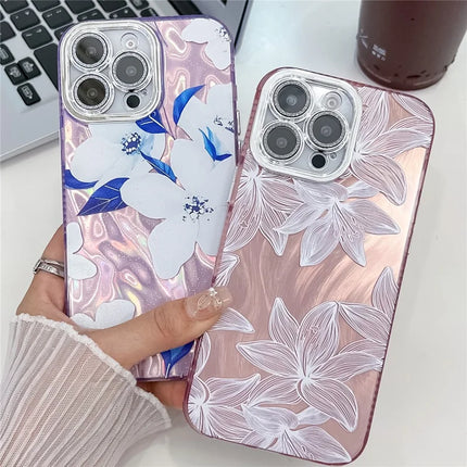 For iPhone 16 Pro Max Case Electroplated IMD TPU+PC Phone Back Cover with Glass Lens Film