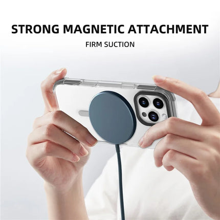 MUTURAL For iPhone 16 Pro Max Clear Case Compatible with MagSafe Four Corners Anti Drop TPU+PC Phone Back Cover